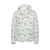 Teddy Bear Pattern Print Design 02 Kids' Boys' Girls' Padded Hooded Jacket