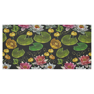 Lotus Waterlily Flower Pattern Background Tablecloth