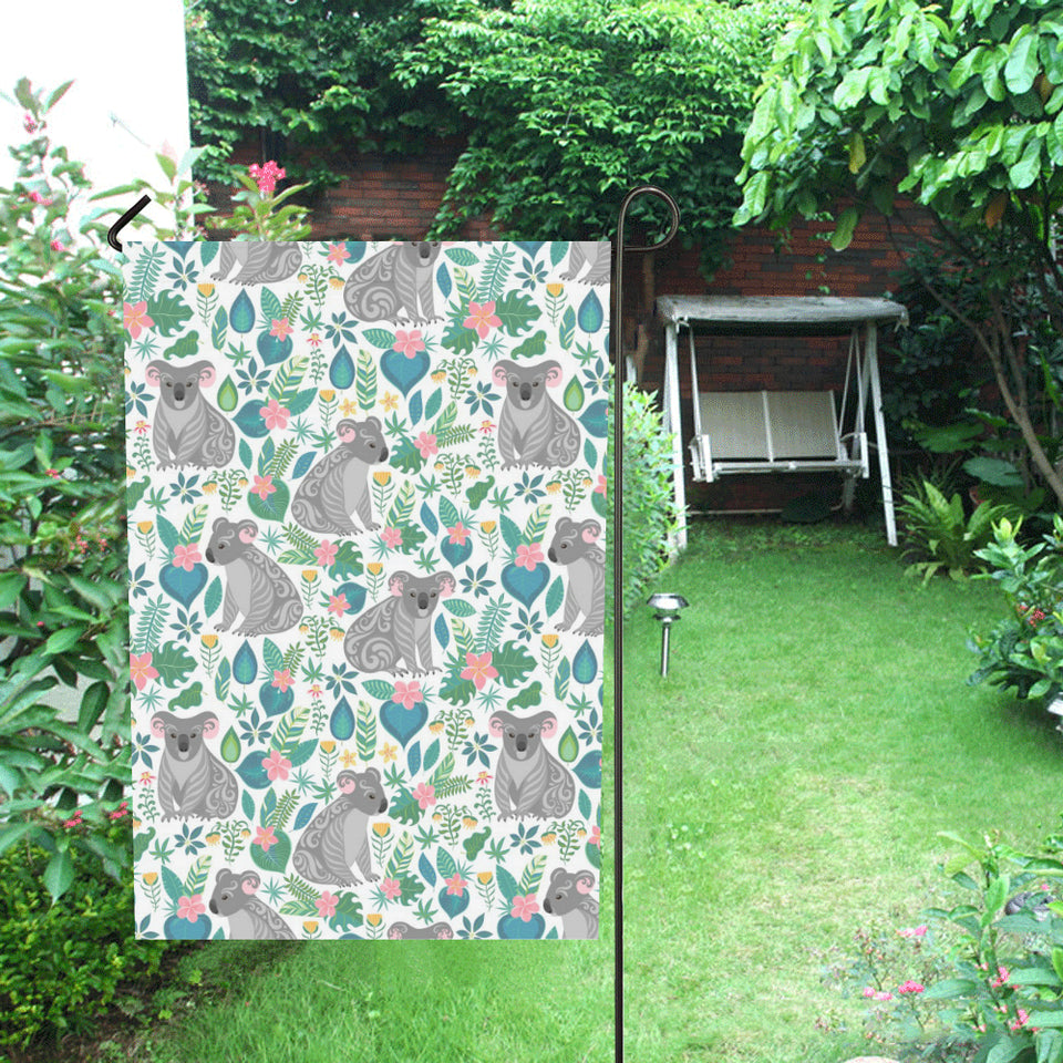 Koala Leaves Pattern House Flag Garden Flag