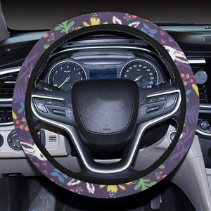 Rabbit Leaves Pattern Car Steering Wheel Cover