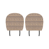 Llama Pattern Ethnic Motifs Car Headrest Cover