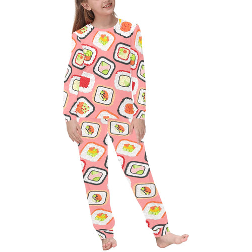 Sushi Roll Pattern Kids' Boys' Girls' All Over Print Pajama Set