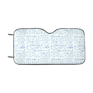 Math Pattern Print Design 03 Car Sun Shade