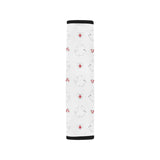 White Pomeranian Pattern Car Seat Belt Cover