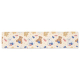 Teddy Bear Pattern Print Design 01 Table Runner