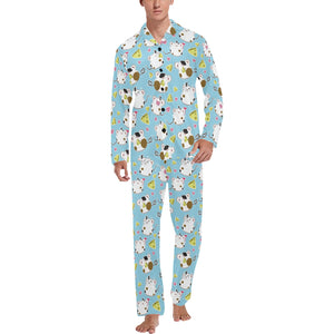 Guinea Pig Pattern Print Design 03 Men's Long Pajama Set