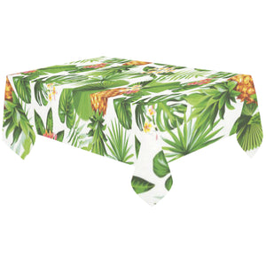 Pineapple Flower Leaves Pattern Tablecloth