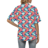 Hibiscus Pattern Print Design 05 Women's All Over Print Hawaiian Shirt