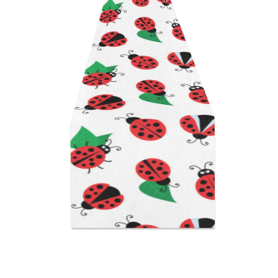 Ladybug Pattern Print Design 01 Table Runner