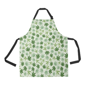 Canabis Marijuana Weed Pattern Print Design 02 Adjustable Apron