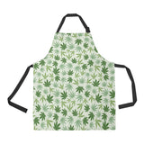 Canabis Marijuana Weed Pattern Print Design 02 Adjustable Apron