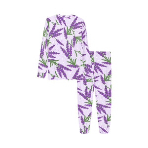 Lavender Pattern Kids' Boys' Girls' All Over Print Pajama Set