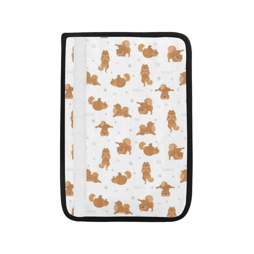 Pomeranian Yoga Pattern Car Seat Belt Cover