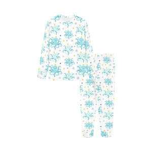 Octopus Blue Pattern Kids' Boys' Girls' All Over Print Pajama Set