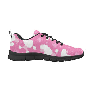 Poodle Pink Theme Pattern Men's Sneakers Black