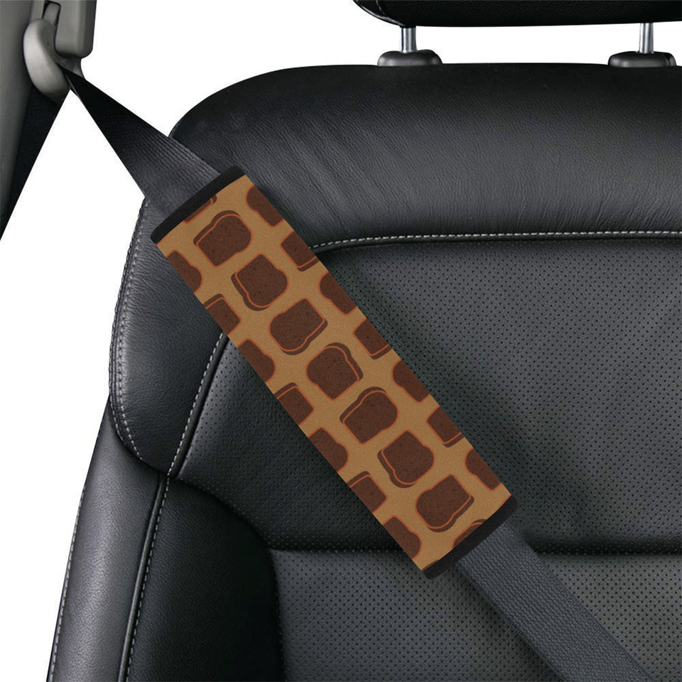 Bread Toast Pattern Print Design 04 Car Seat Belt Cover