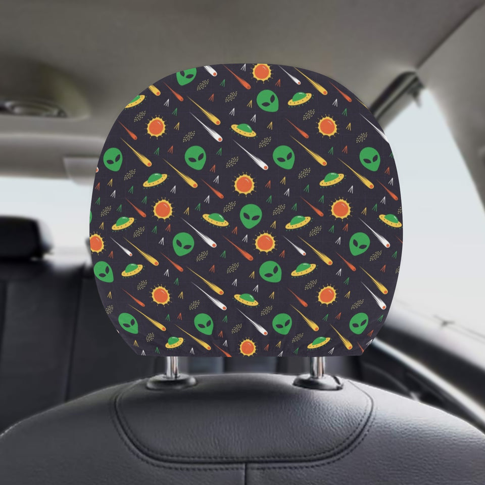 Alien Pattern Print Design 03 Car Headrest Cover