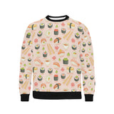 Sushi Pattern Background Men's Crew Neck Sweatshirt