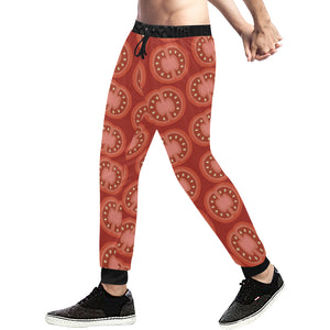 Sliced Tomato Pattern Unisex Casual Sweatpants