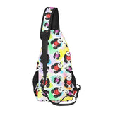 Panda Cute Heart Pattern All Over Print Chest Bag