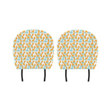 Giraffe Pattern Print Design 05 Car Headrest Cover