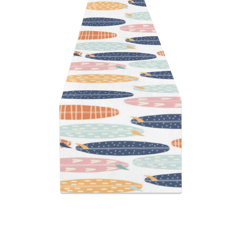 Surfboard Pattern Print Design 04 Table Runner