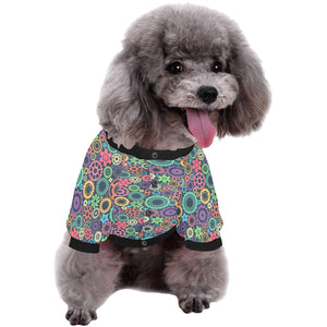 Gear Pattern Print Design 02 All Over Print Pet Dog Round Neck Fuzzy Shirt