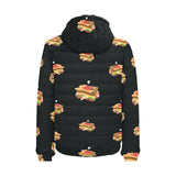 Sandwich Pattern Print Design 03 Men's Padded Hooded Jacket(ModelH42)