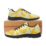 Banana Pattern Tribel Background Men's Sneakers Black