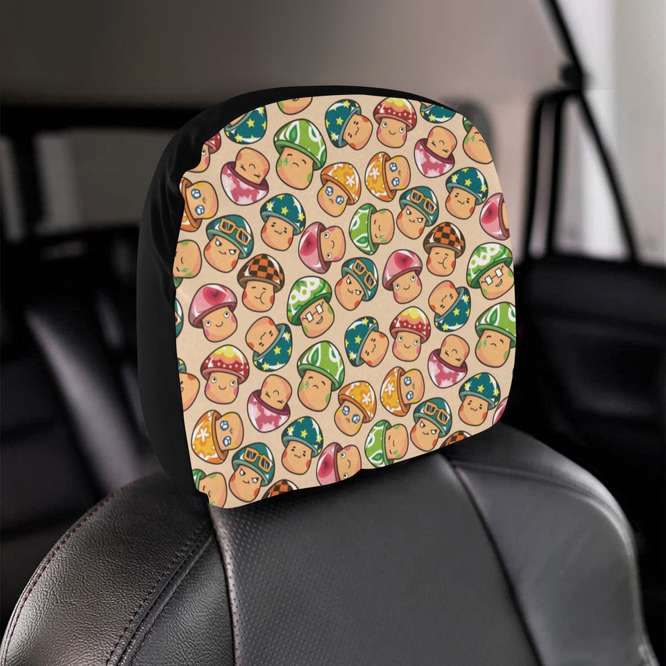 Mushroom Pattern Car Headrest Cover