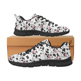 Cute Cow Pattern Men's Sneakers Black