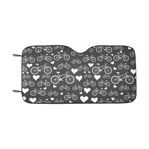 Bicycle Pattern Print Design 05 Car Sun Shade