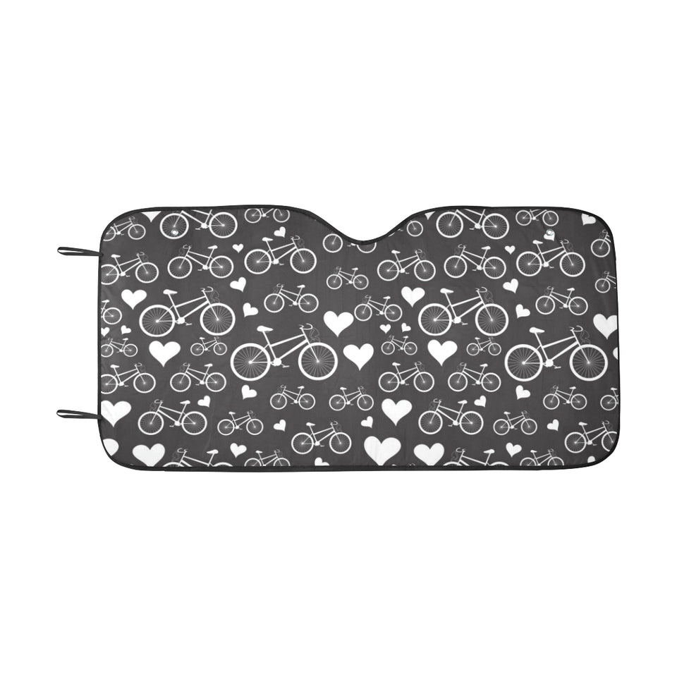 Bicycle Pattern Print Design 05 Car Sun Shade