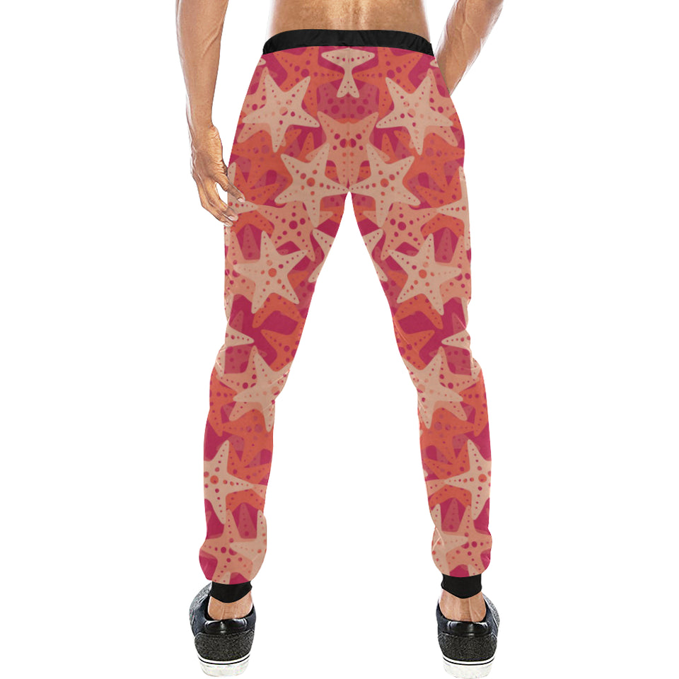 Starfish Red Theme Pattern Unisex Casual Sweatpants