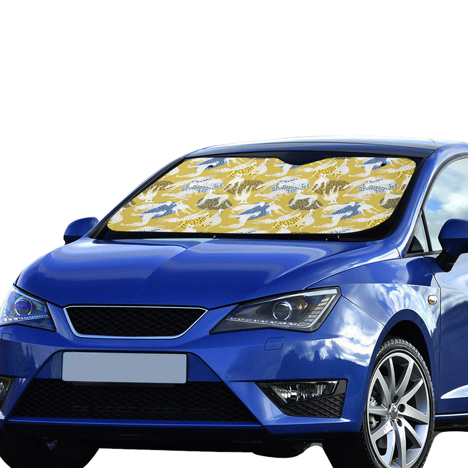 Greyhound Pattern Print Design 02 Car Sun Shade