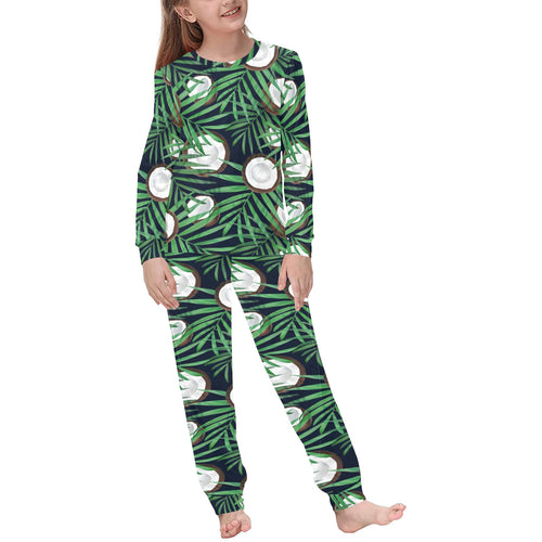 Coconut Pattern Print Design 01 Kids' Boys' Girls' All Over Print Pajama Set