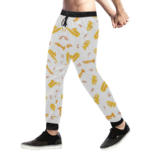 Saxophone Pattern Theme Unisex Casual Sweatpants