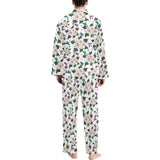 Hummingbird Pattern Print Design 01 Men's Long Pajama Set