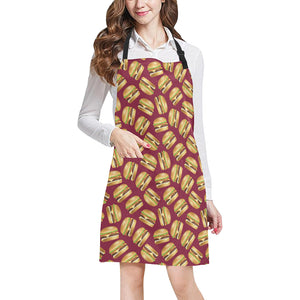 Hamburger Pattern Print Design 01 Adjustable Apron