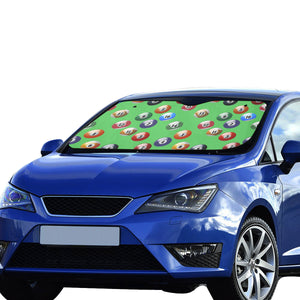 Billiard Ball Pattern Print Design 02 Car Sun Shade