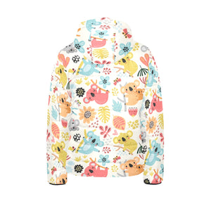 Cute Koala Pattern Kids' Boys' Girls' Padded Hooded Jacket