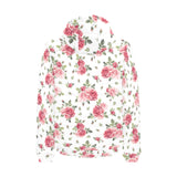 Rose Pattern Print Design 02 Men's Padded Hooded Jacket(ModelH42)