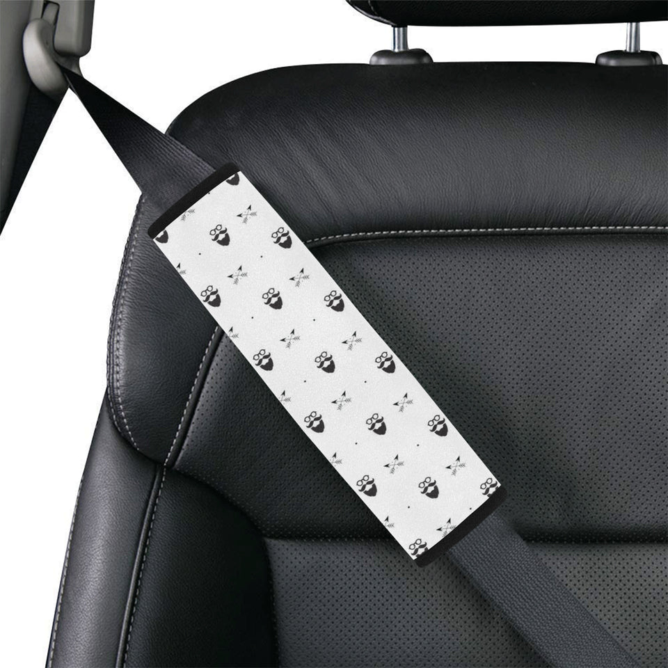 Mustache Beard Pattern Print Design 01 Car Seat Belt Cover