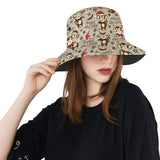 Monkey Christmas Pattern Unisex Bucket Hat