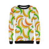 Banana Geometric Pattern Women's Crew Neck Sweatshirt
