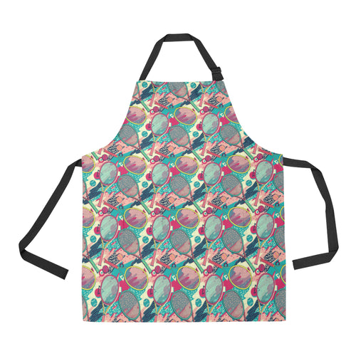 Tennis Pattern Print Design 01 Adjustable Apron