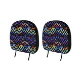 Space Colorful Tribal Galaxy Pattern Car Headrest Cover