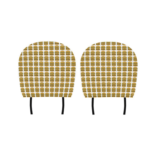 Hamburger Pattern Print Design 05 Car Headrest Cover