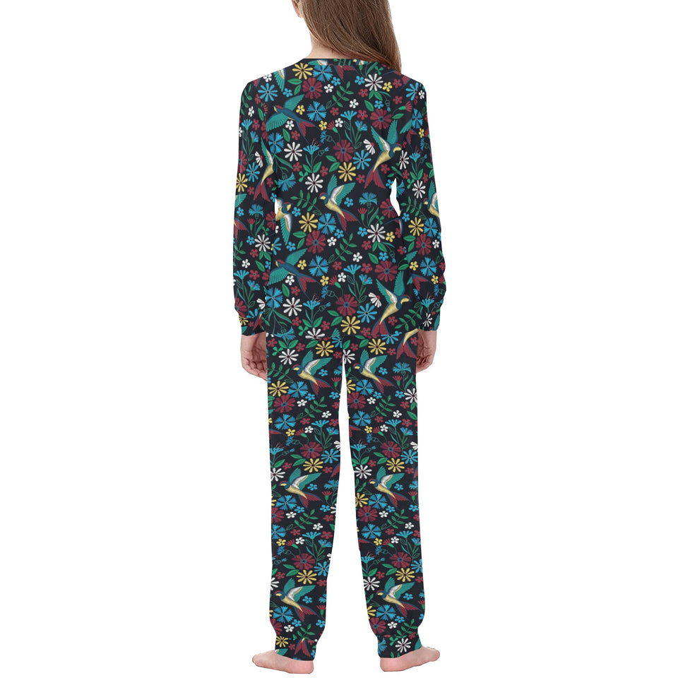 Swallow Pattern Print Design 04 Kids' Boys' Girls' All Over Print Pajama Set