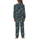 Swallow Pattern Print Design 04 Kids' Boys' Girls' All Over Print Pajama Set